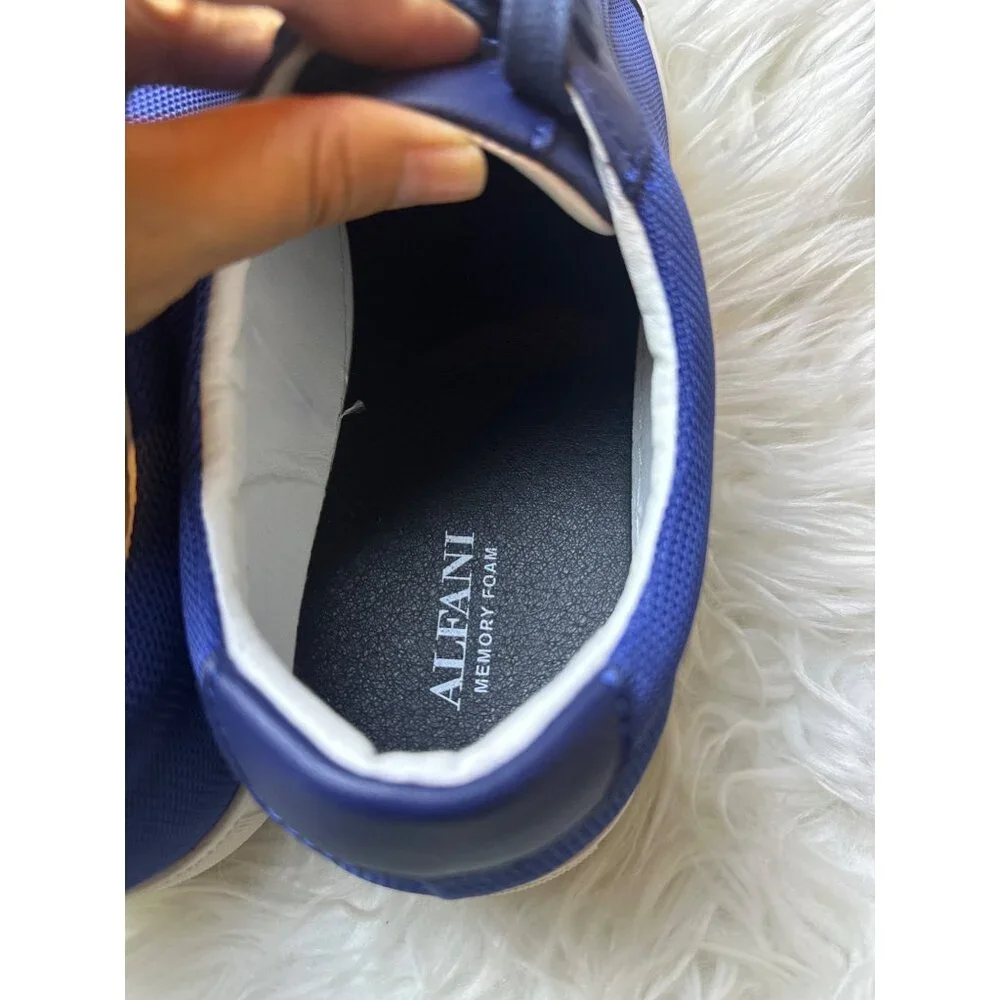 Alfani Grayson Shoes Mens 10.5 Blue Preppy Resort Travel Casual Office Athleisur
